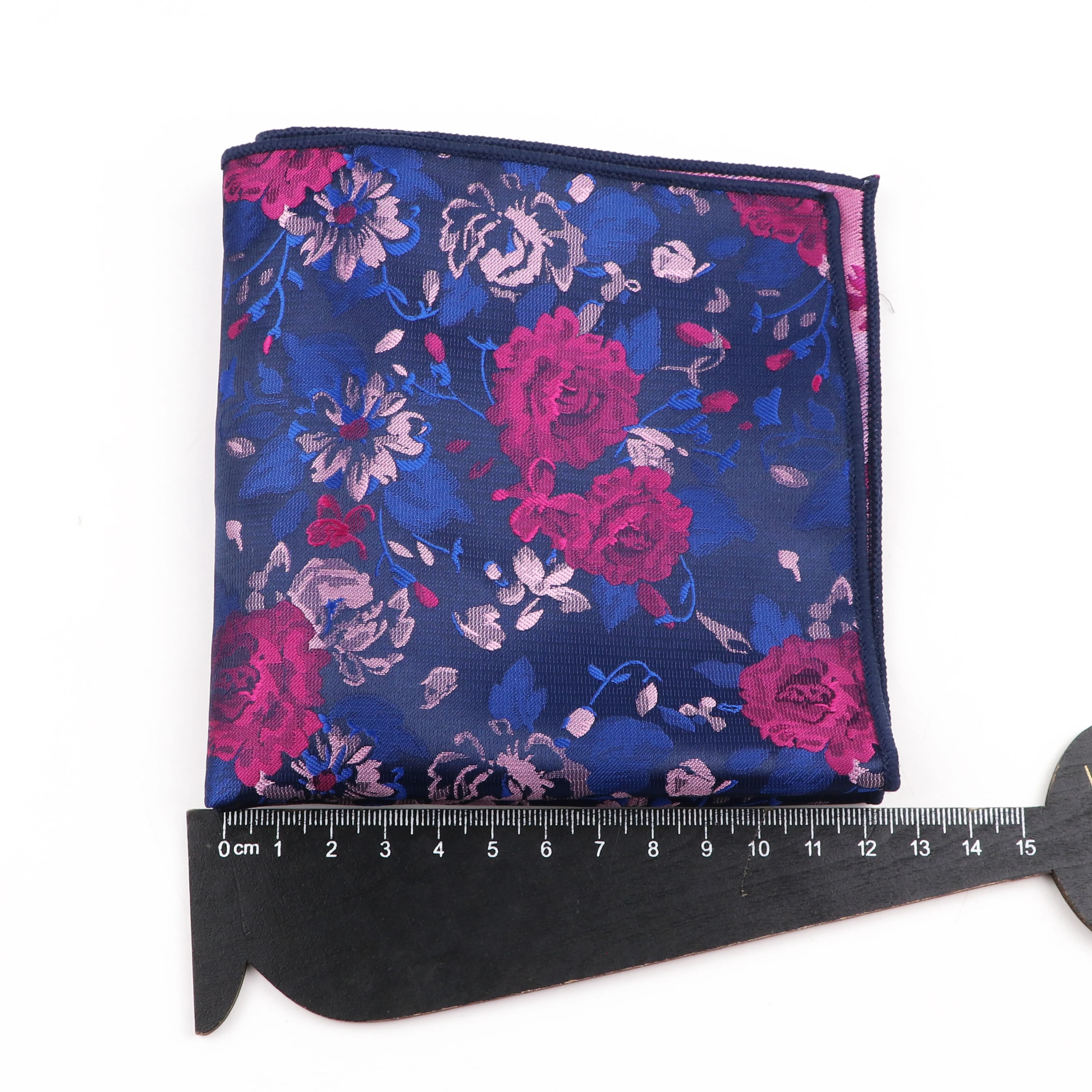 25CM New Fashion Men's Retro Floral Polyester Scarf Classic Handkerchief Performance Suit Wedding Shirt Accessories