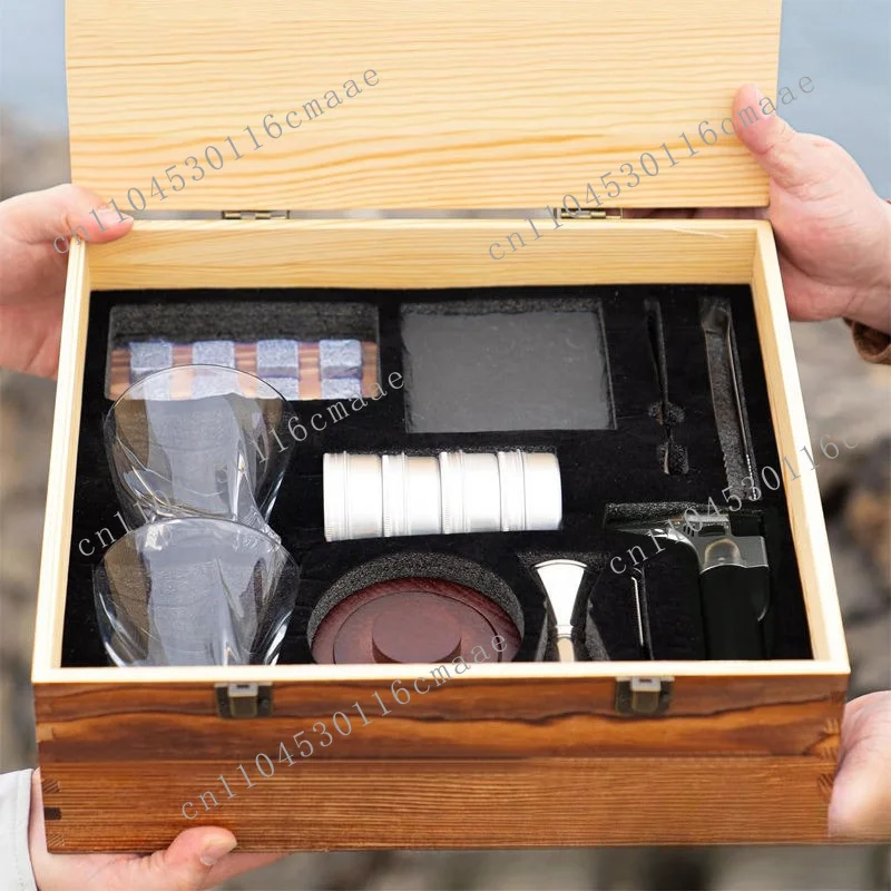 Whiskey Foreign Wine Flavor Sawdust Bartending Flavorizer Stainless Steel Tartar Cocktail Smoker Outdoor