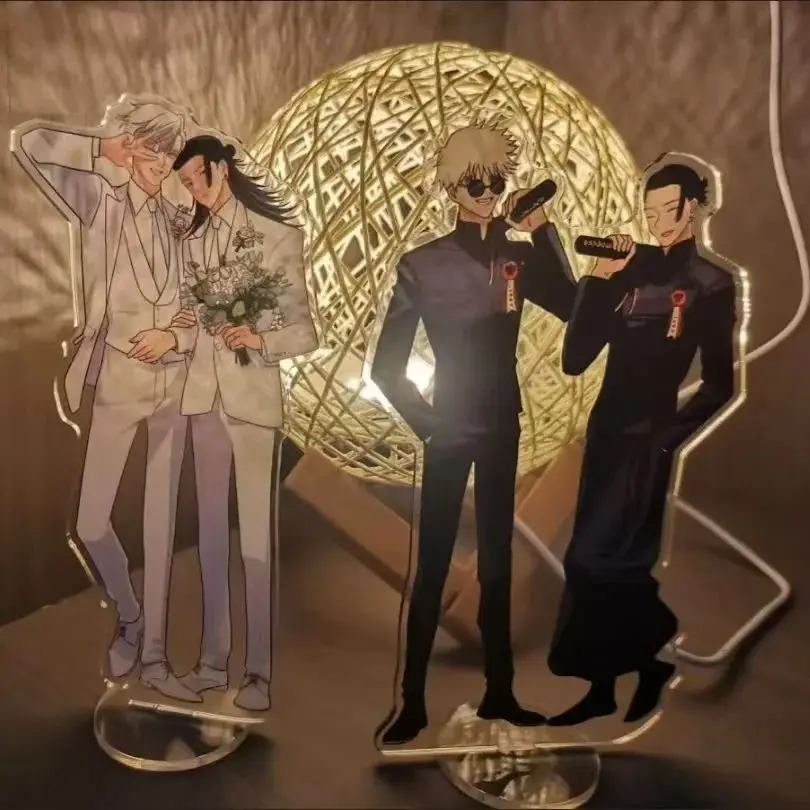 10 سنتيمتر أنيمي Jujutsu Kaisen الزفاف الاكريليك حامل Gojo Satoru Geto Suguru سطح المكتب الحلي الديكور