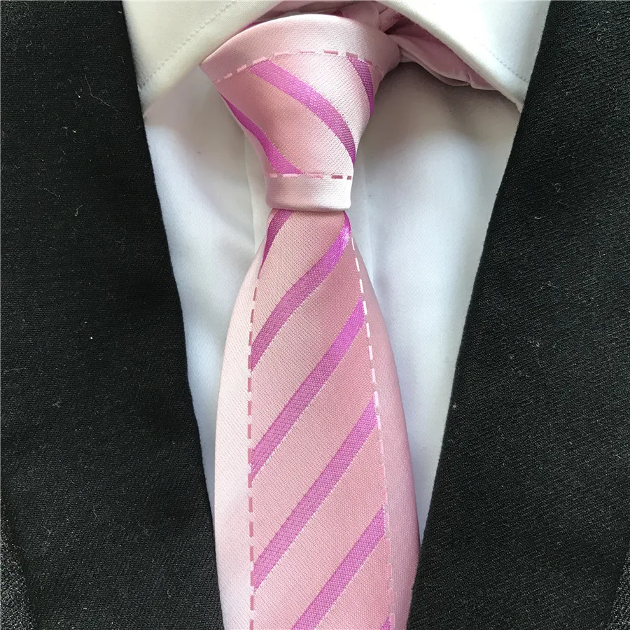 Men's Ties Designer Novelty Panel Neck Tie High Quality Handmade Woven Neckties Romantic Pink Ties to Match Dress