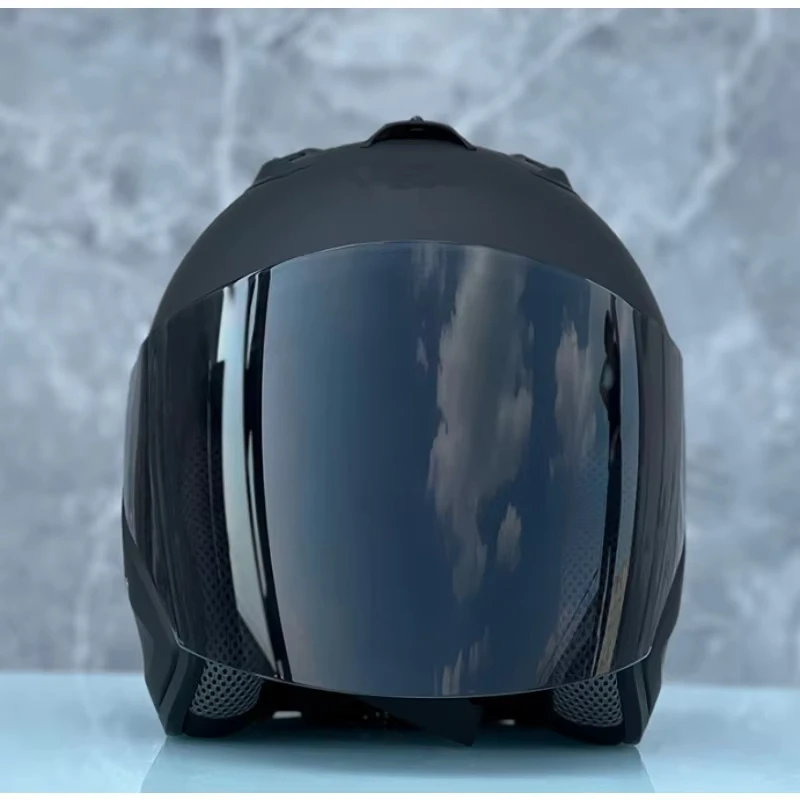 Ram4 Matte Black Half Helmet Men and Women Motorcycle Off-Road Summer Helmet Downhill Racing Mountain Cross Casco Capacete