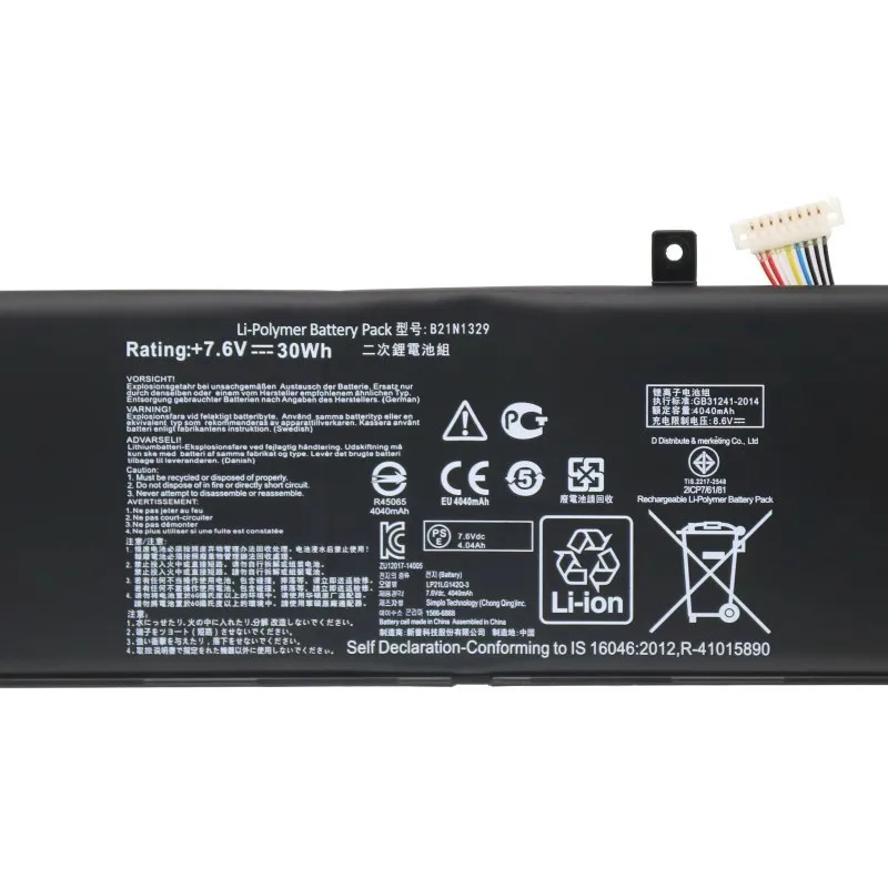 7.6V 30Wh B21N1329 Laptop Battery for ASUS F453 F453S F553S F553M D553M X553M X553MA X403M X453M X453MA X503M X503S P553 P553MA