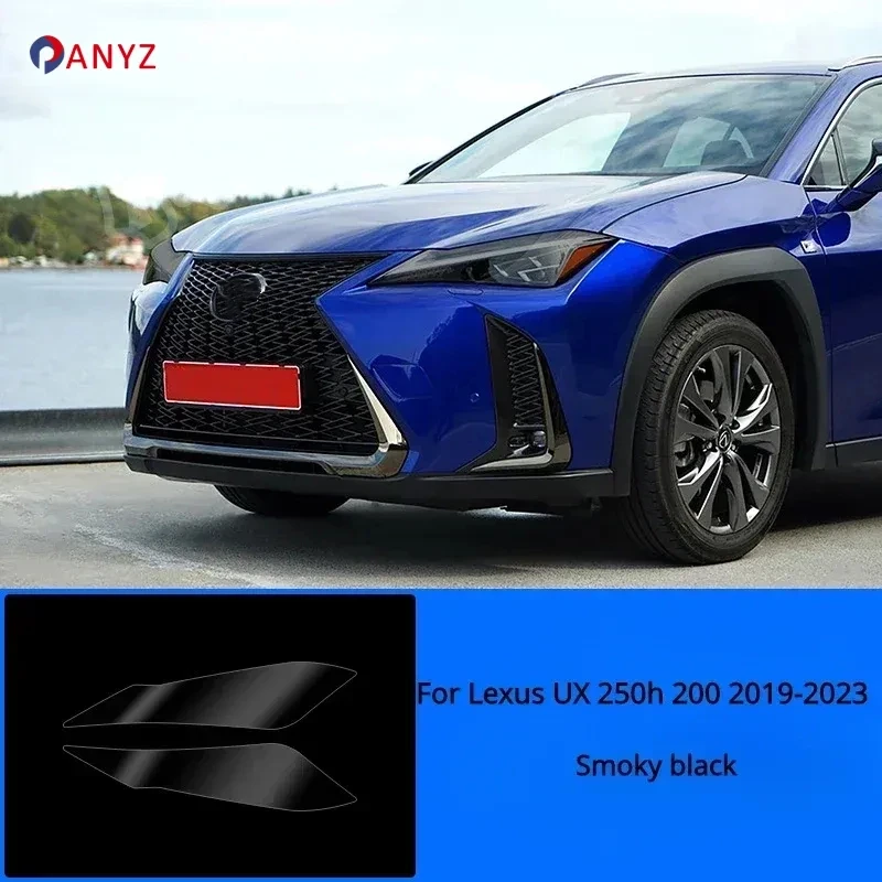 

For Lexus UX 250h 200 2019-2023 Car Headlight Protective Film Headlamp Restoration Transparent Black TPU PPF Sticker Accessories