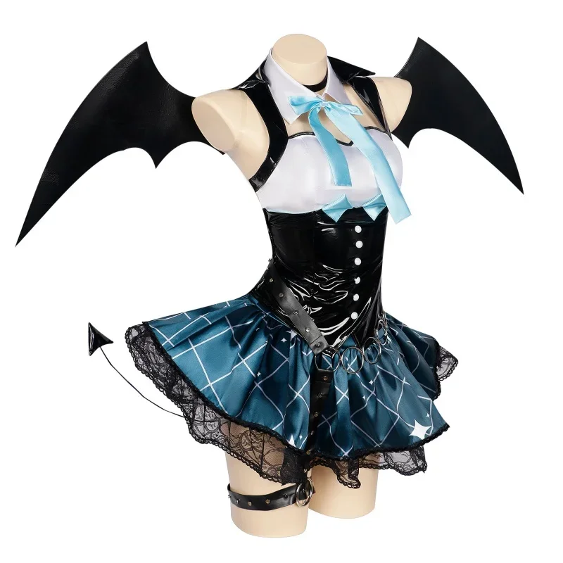 Little Devil Miku Cosplay Costume Wig Shoes Women Halloween Carnival Party Outfits Dress Suit