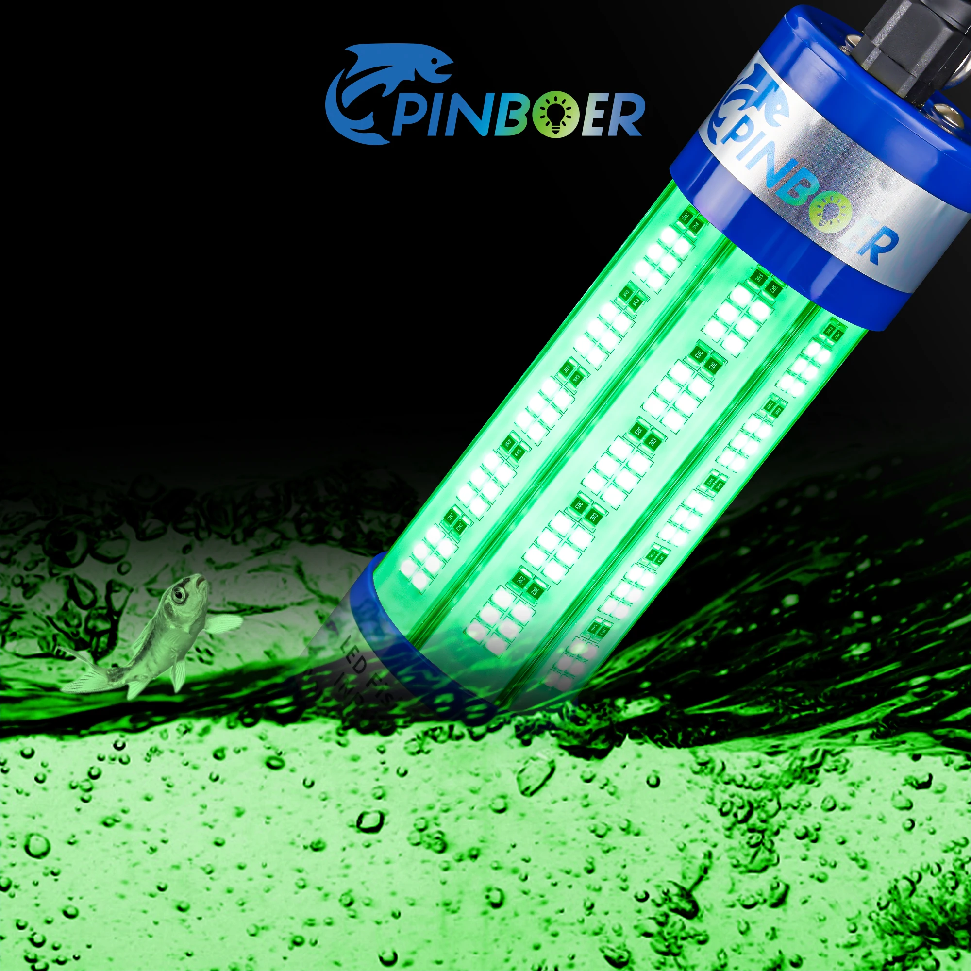 Imagem -03 - Pinboer-luz de Pesca Subaquática 150w Dc12v 20000lm Submersível Alta Potência Led Isca Isca e Localizador Atrativo