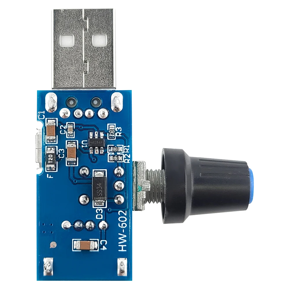 MINI régulateur de débit d'air USB 5W, contrôleur de vitesse de ventilateur, Module de commutation de vitesse de ventilateur multifonctionnel, entrée Micro DC 5V