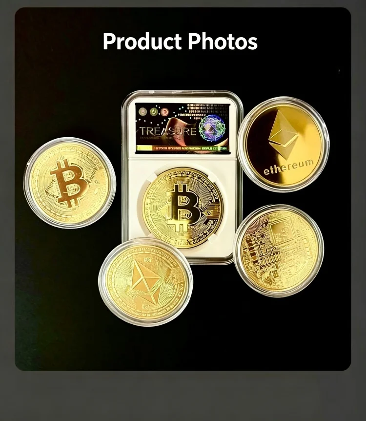 Virtuelle Währung BTC Bitcoin Weltwährung Münze Gedenkmünze Ethereum Dogecoin Sammlerstück Kreatives Geschenk – Detail 9