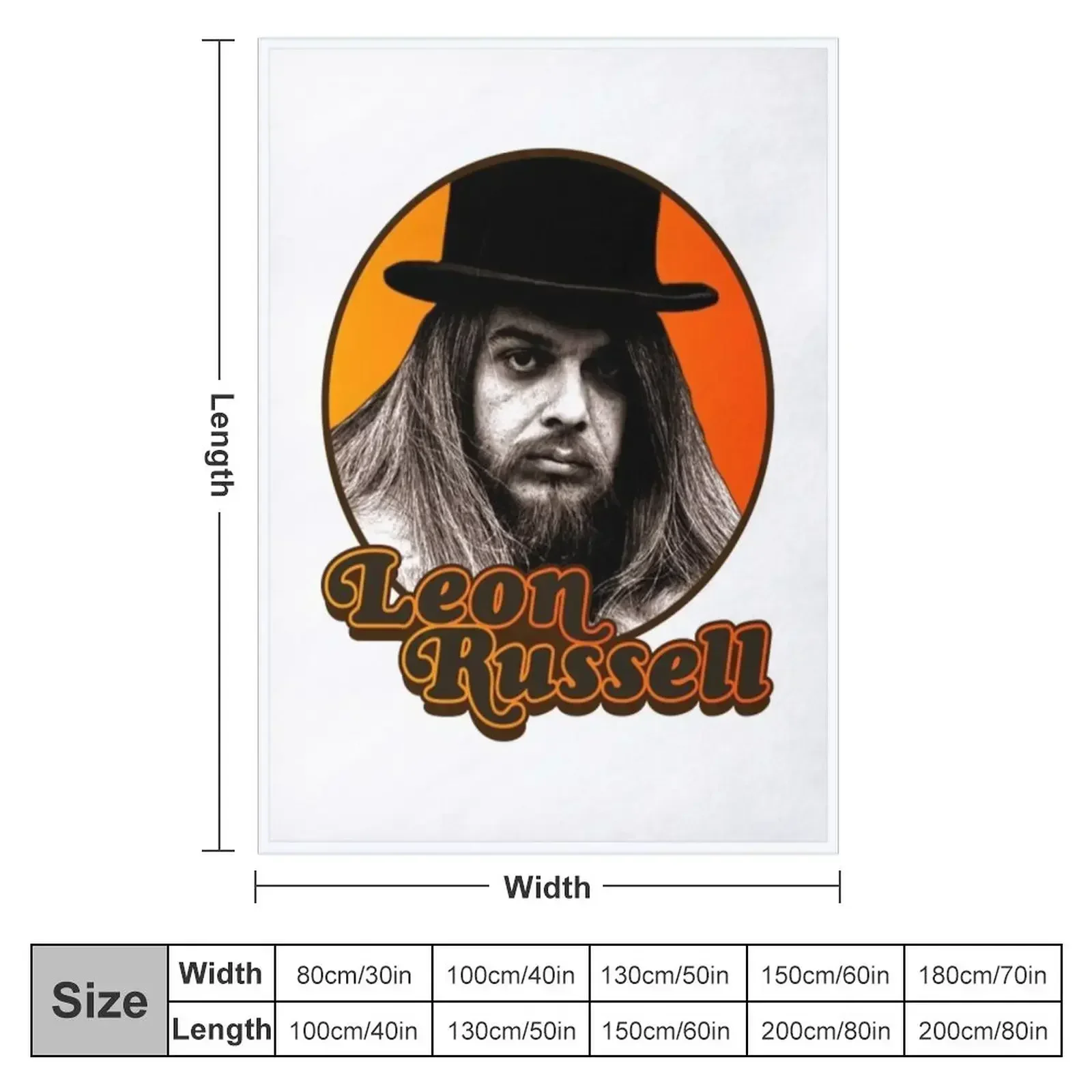 Leon Russell Throw Blanket Sofa Throw Multi-Purpose Flannel Fabric Luxury Blankets