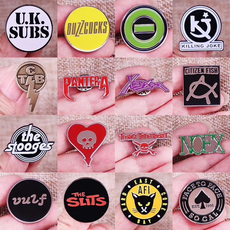 Rock Band Metal Badge Punk Style Music Enamel Pins Brooch Fashion Jewellery Clothes Hat Backpack Accessory Gifts