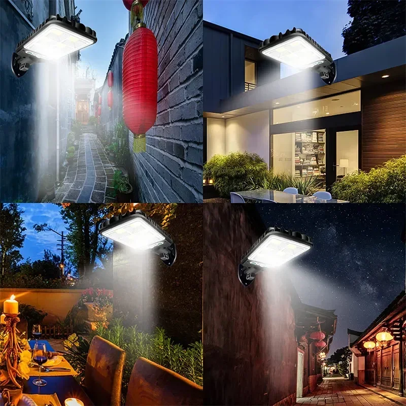 Imagem -02 - Outdoor Led Solar Street Light Lâmpada Impermeável Rir Motion Sensor Modos de Iluminação Jardim Pátio Caminho Quintal Garagem Parede