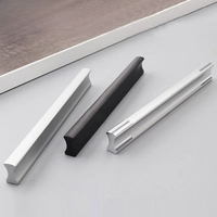 WV Kitchen Cabinet Handles and Pulls Black Silver Dressers Closet Furniture Door Handles Aluminum Drawer and Knobs Hardwares