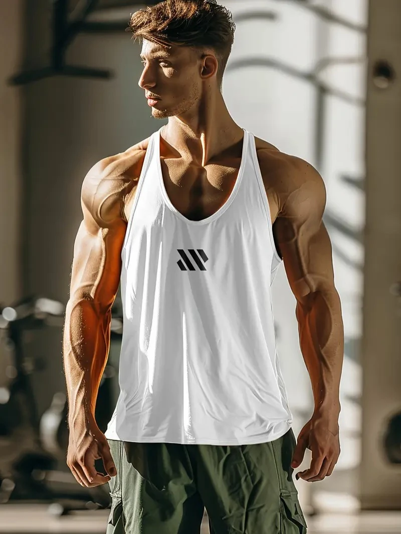 Summer Y Back Men's Tank Top,Multi Colour Fitness Singlet Sleeveless Fitness Men's Tank Top Casual Bodybuilding Tank Top