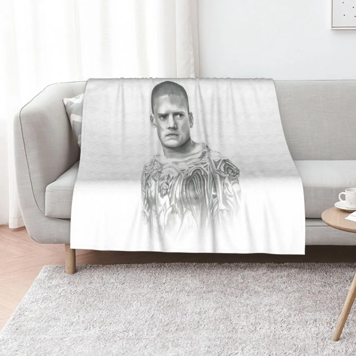 Michael Scofield, Prison Break fan-art Throw Blanket Cozy Light Blanket for Travel Camping Picnic