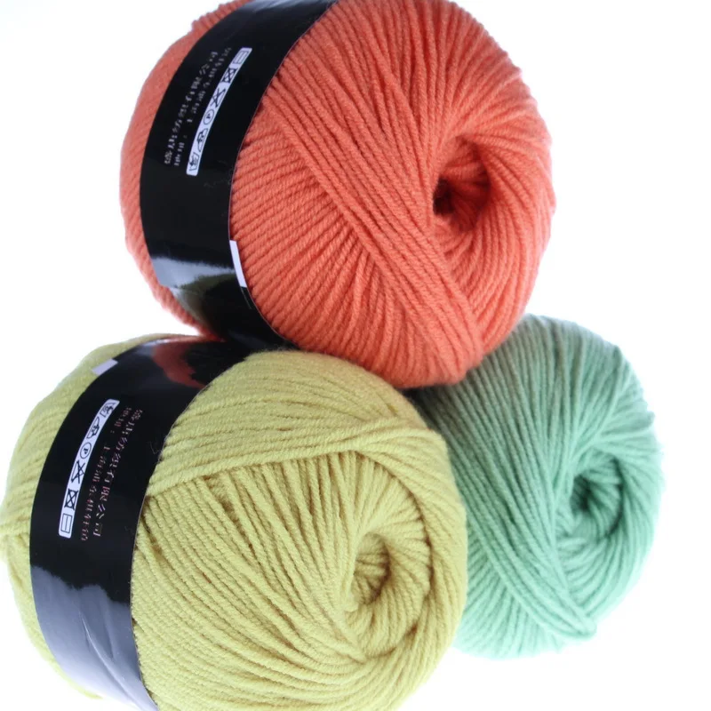 1Pc 50g Milk Cotton Yarn Crochet Milk Fiber Soft Warm hand knitting Yarn DIY Sweater Hand Knit Scarf