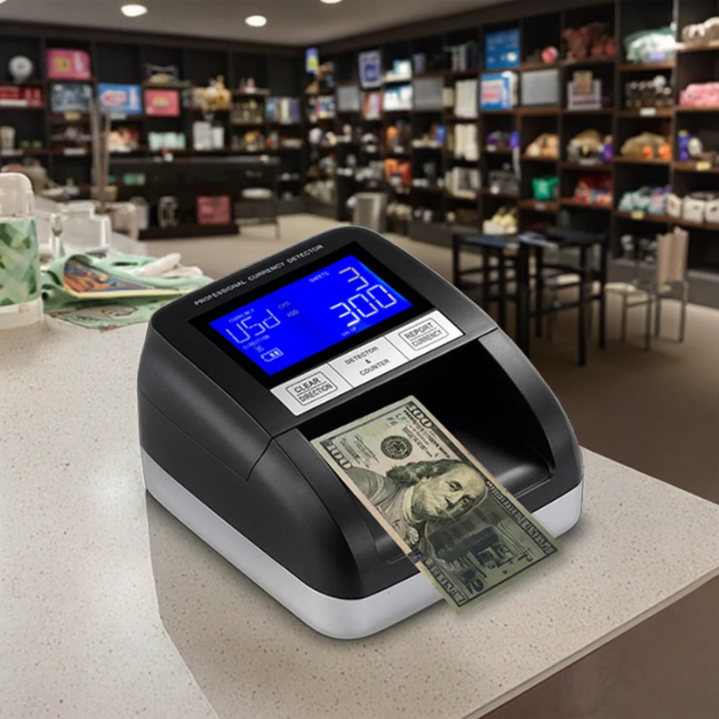 High-Speed Euro Mixed Value Portable Plastic Banknote Counter Money Detector and Bill Counter