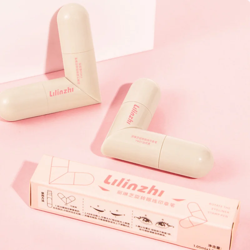 قلم تحديد العيون الدوار برأسين خطوط دقيقة طبيعية سريعة الجفاف آخر مقاوم للعرق مقاوم للماء قلم تحديد ختم العين السائل