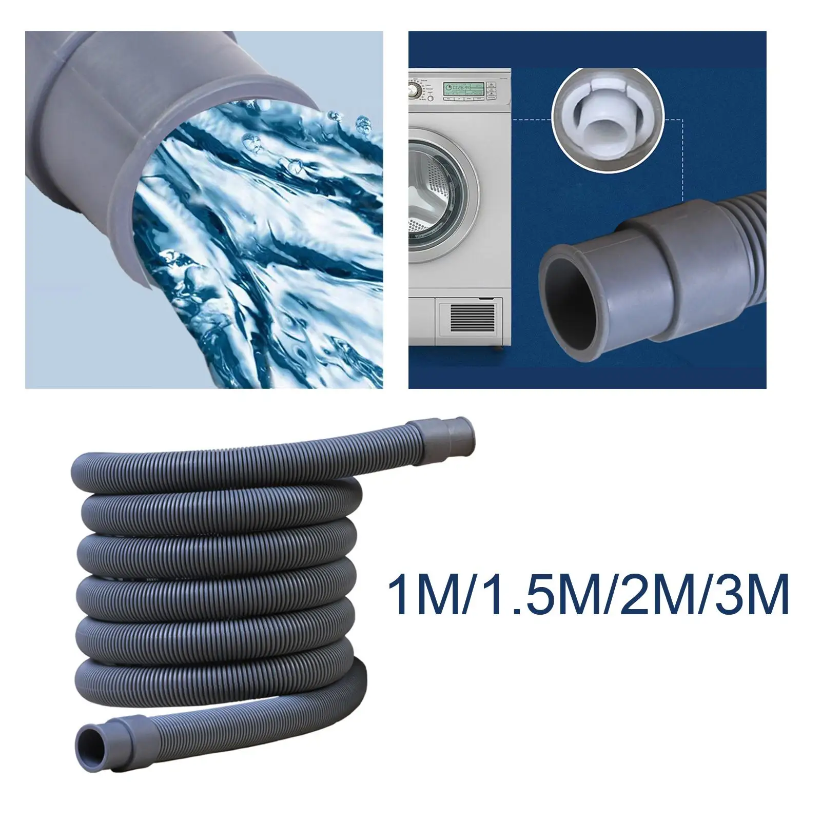 

Washing Machine Drain Waste Hose Flexible Hose Washer Drain Hose Discharge Hose Extension Pipes for Outdoor Indoor Garden