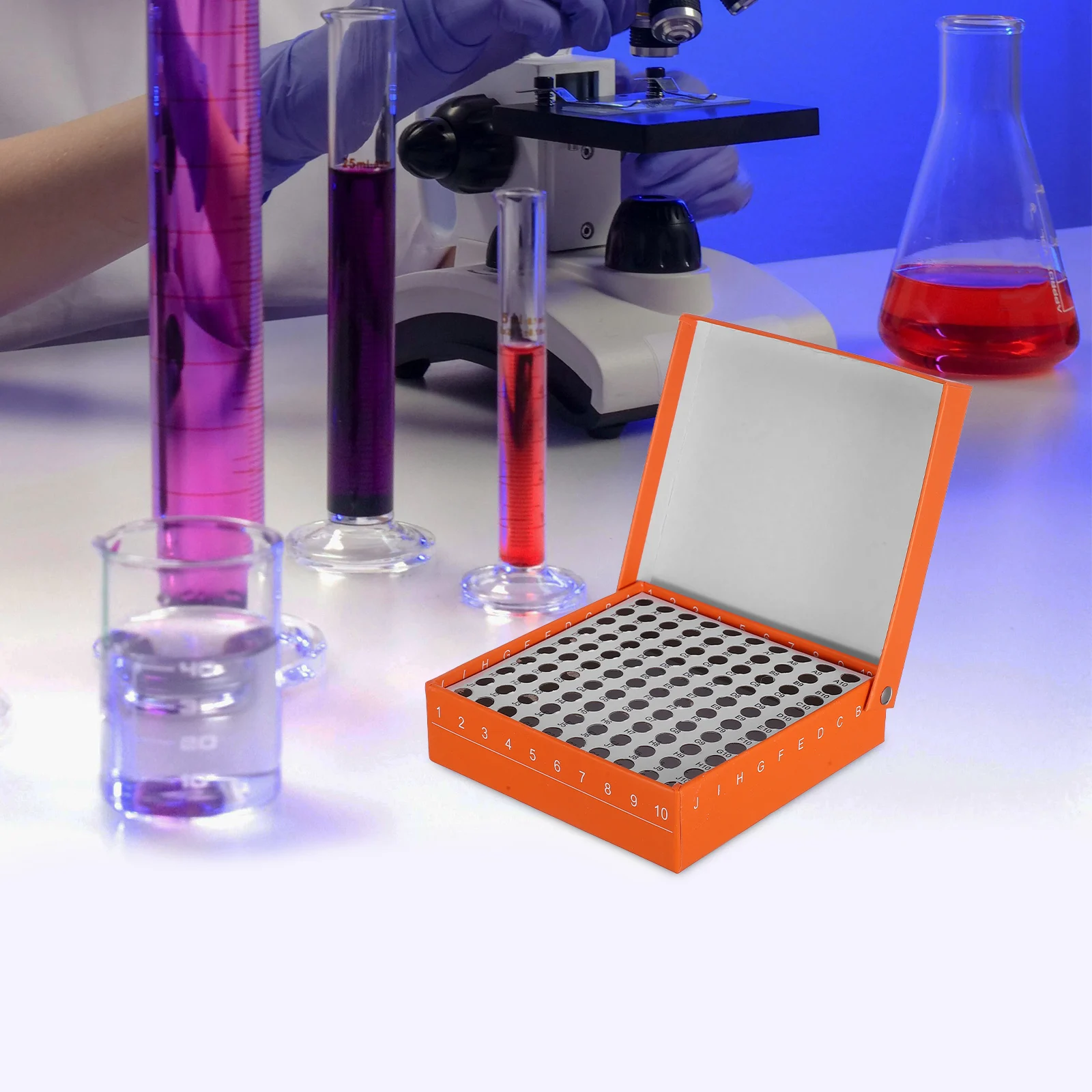 

Freezer Box Test Tube Organizer Tubes Storage Container Freezer Storage Rack Leakproof Sample Freezing