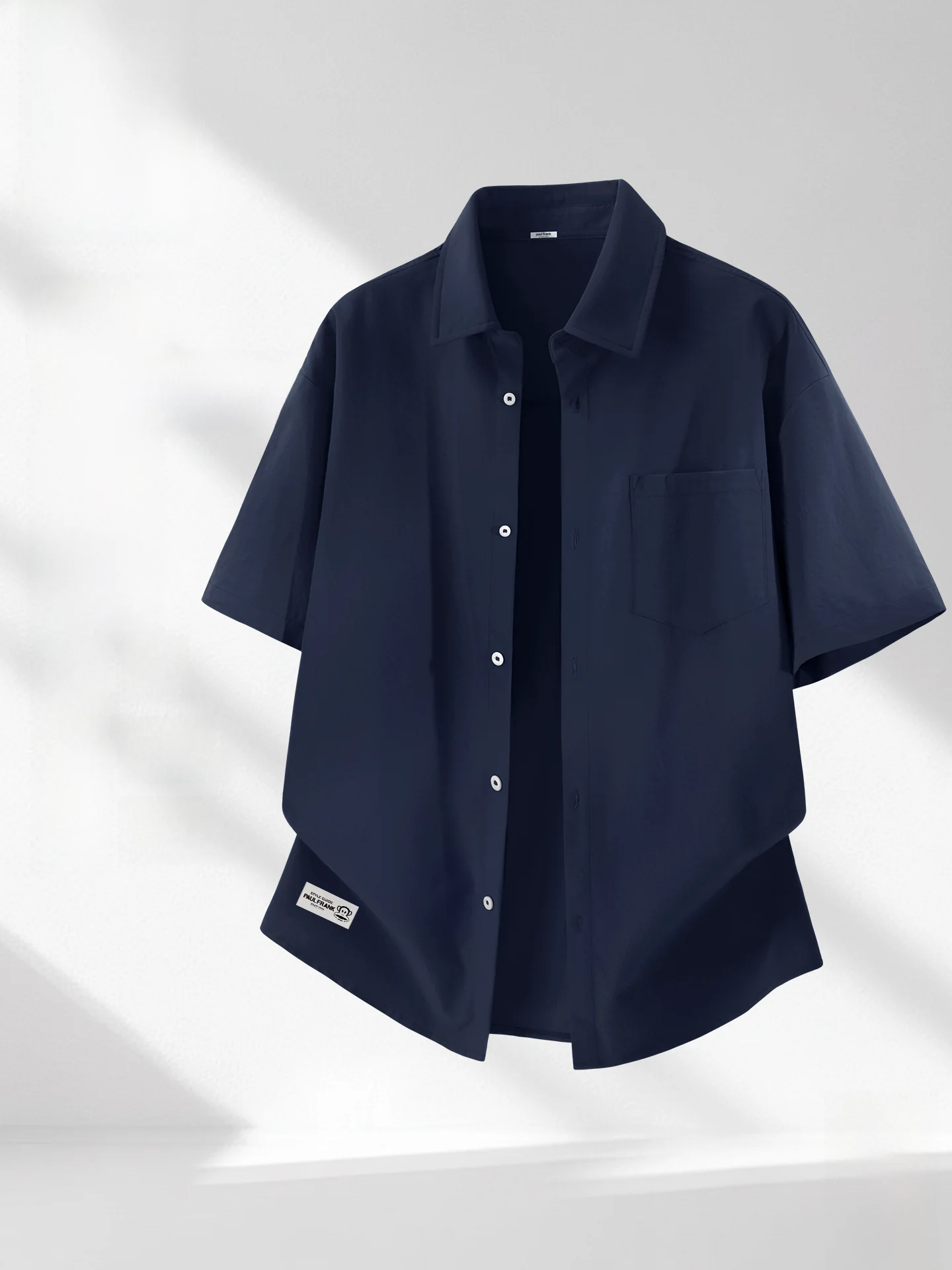 

Ice Silk ort Sve irt Men's Summer Thin Casual Collar Casual Loose Fit Polyester Fiber Skin Friendly Breathable