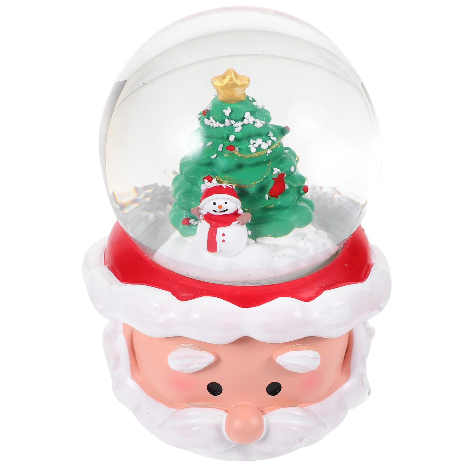 

Crystal Ball Decoration Christmas Globe Resin Craft Festive Indoor Decor for Desktop Bookshelf Holiday Display