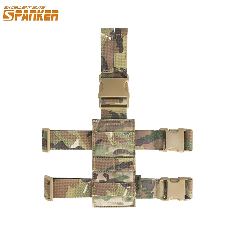 Tactical Molle Mini Drop Leg Panel Gun Holster Plate Universal Pistol Holster Mag Thigh Rig Panel Hunting Accessory