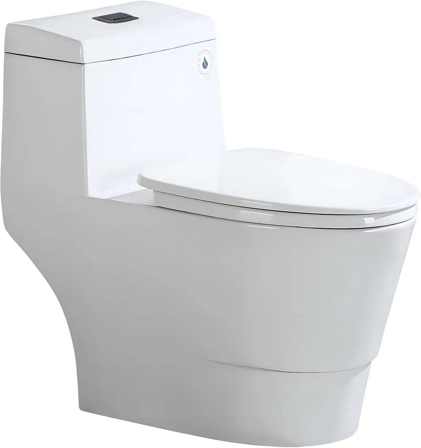 

One Piece Toilet with Soft Closing Seat Chair Height 1.28 GPF Dual Water Sensed 1000 Gram MaP Flushing Score Toilet