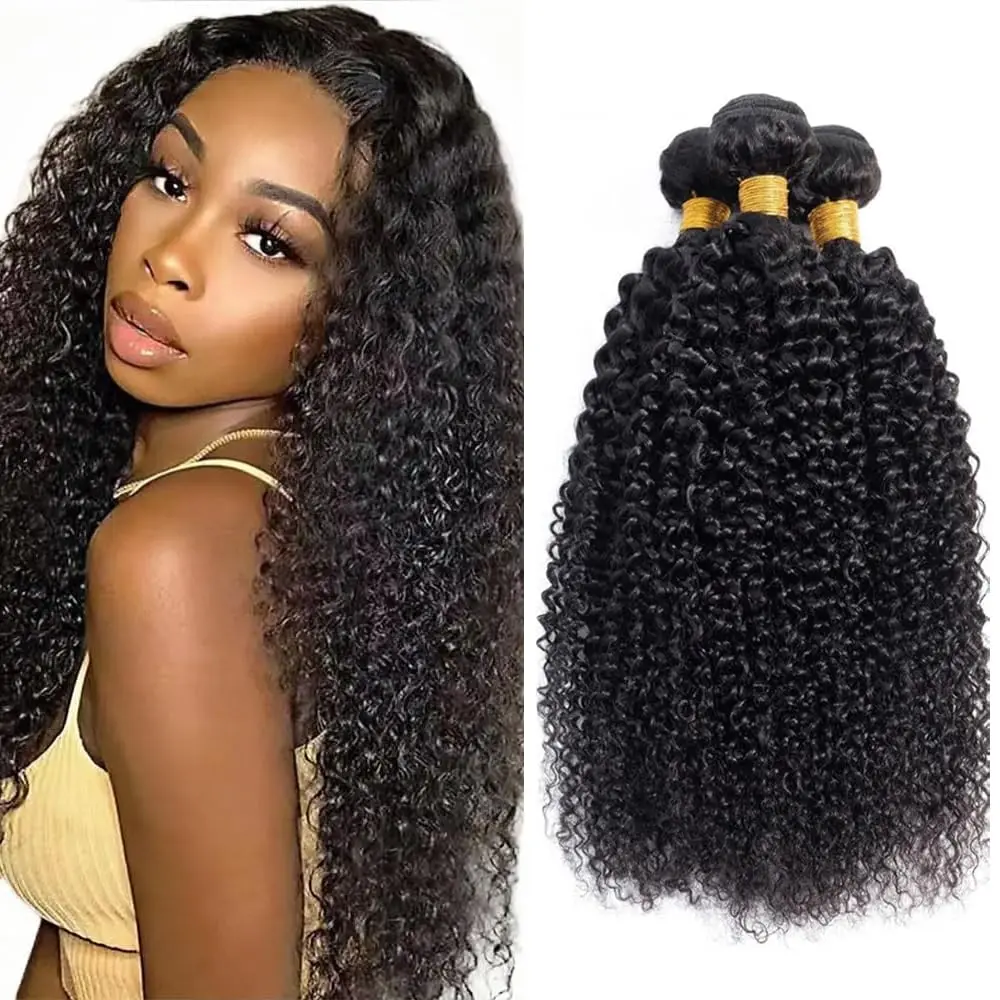 

3 шт. пучки кудрявые вьющиеся человеческие волосы 100% необработанные для женщин бразильские наращивания кудрявые пучки человеческих волос натуральный цвет