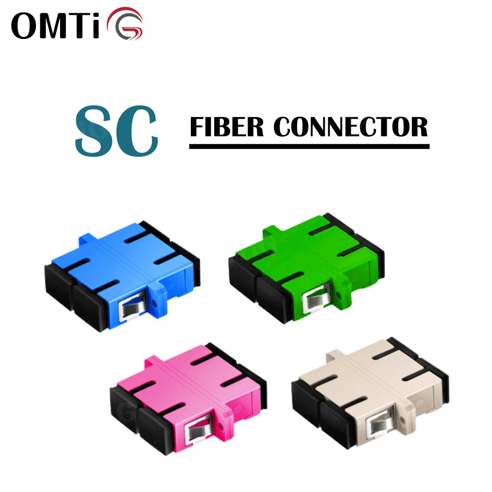 SC Fiber Optic Plug Connection Adapter Coupler Flange Single Dual Core Eared Short Ear UPC APC Single-Mode Multimode Metal