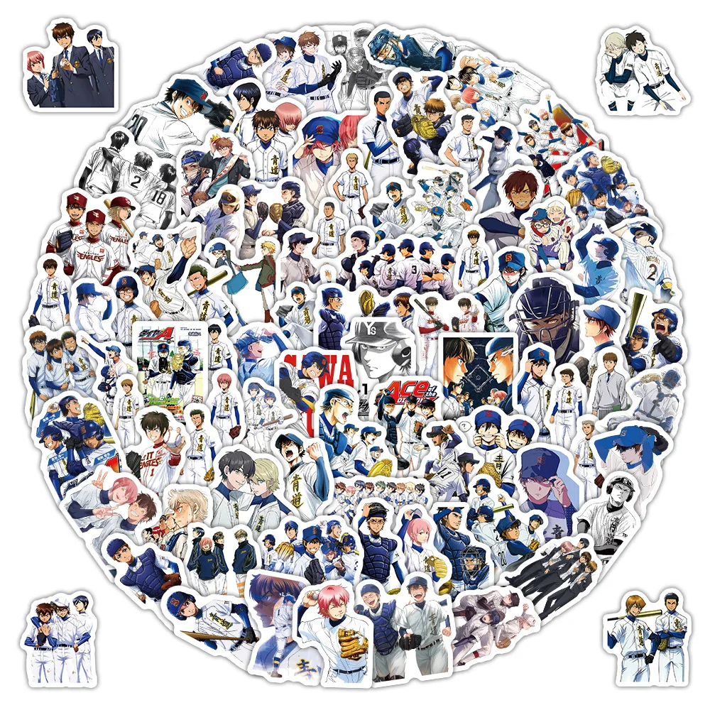 103 pegatinas de graffiti de anime Ace of Diamond, temática de béisbol, calcomanías de dibujos animados para bricolaje, para equipaje, teléfono, guitarra, álbum de recortes, tazas, coches, juguetes para niños.