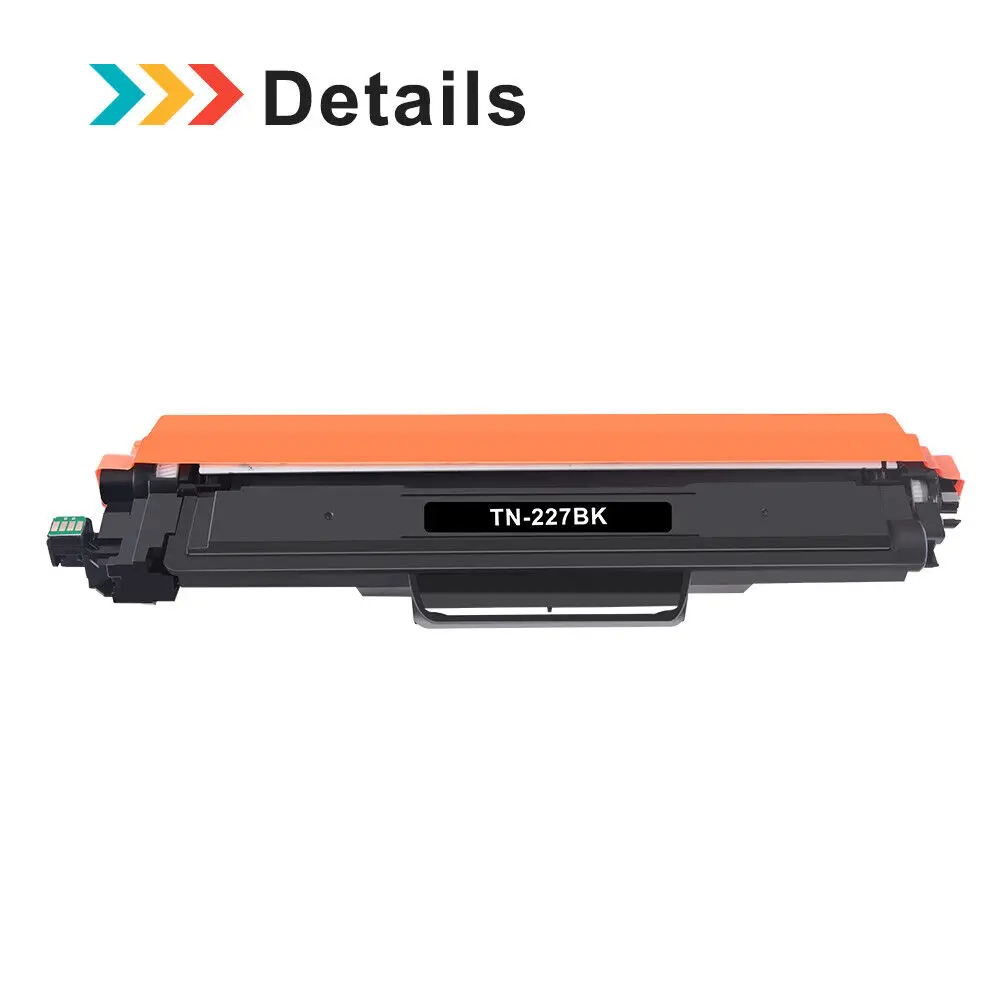 Toner 5x TN227 TN223, Compatible avec Brother TN227BK TN-227 MFC-L3770CDW, nouvelle puce