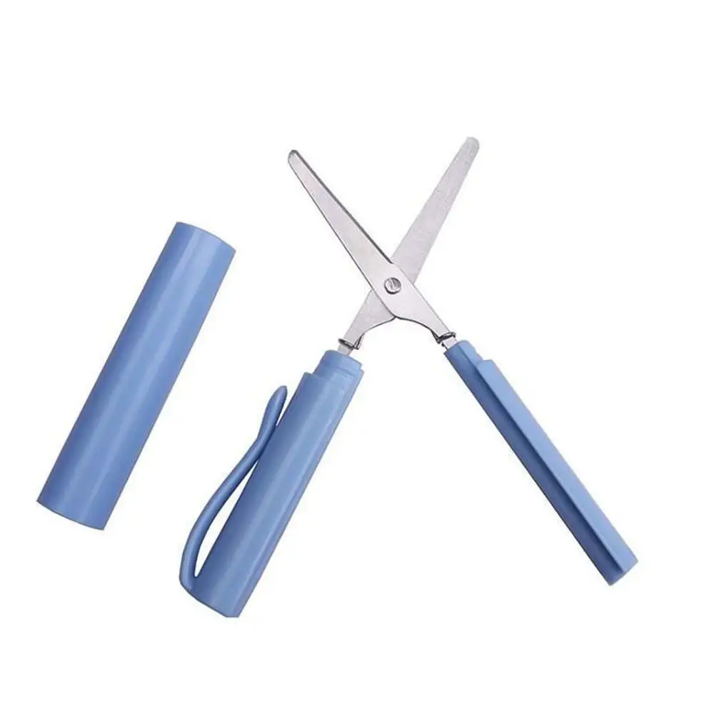 Multifunctional Paper-Cutting Office School Student Safe Folding Scissor Handwork Art Tools Handcraft Scissor Pen Shape Scissor