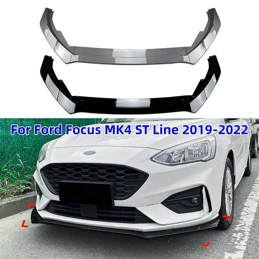 

2019 2020 2021 2022 For Ford Focus MK4 ST Line Front Bumper Lip Canards Splitter Spoiler Tuning Body Kits By ABS Car Cover