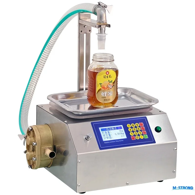 8KG Automatic Liquid Sesame Sauce Juice Paste Filling Machine Cosmetic Perfume Oil Honey Jam Dishwashing Viscous Filling Machine