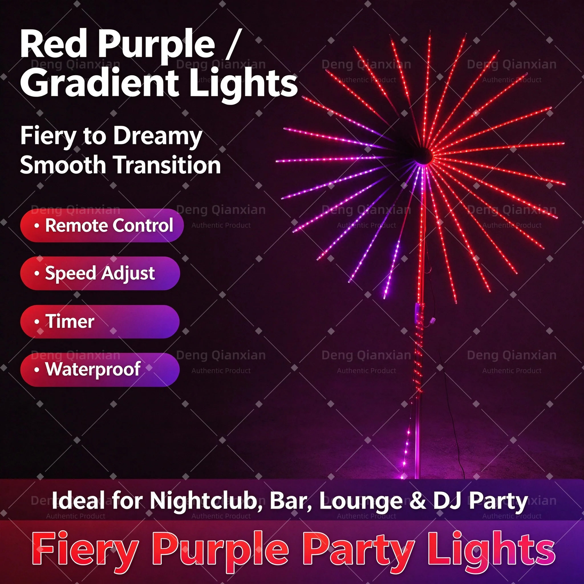 IP65 Waterproof Firework Lights, RGB Programmable Sound Activated, APP Control Dual Speakers Outdoor Garden String Lights