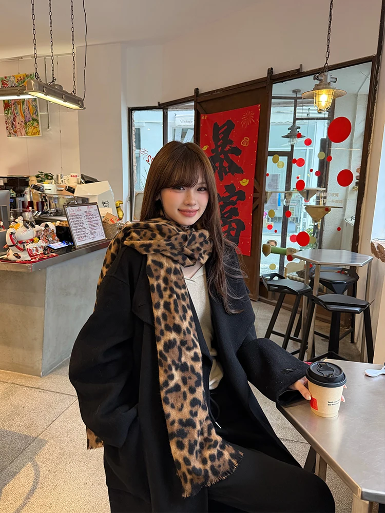 

Двустороннее шерстяное пальто для женщин, средней длины, с большим воротником, новогоднее, зимнее, в корейском стиле, с прямым подолом, повседневное