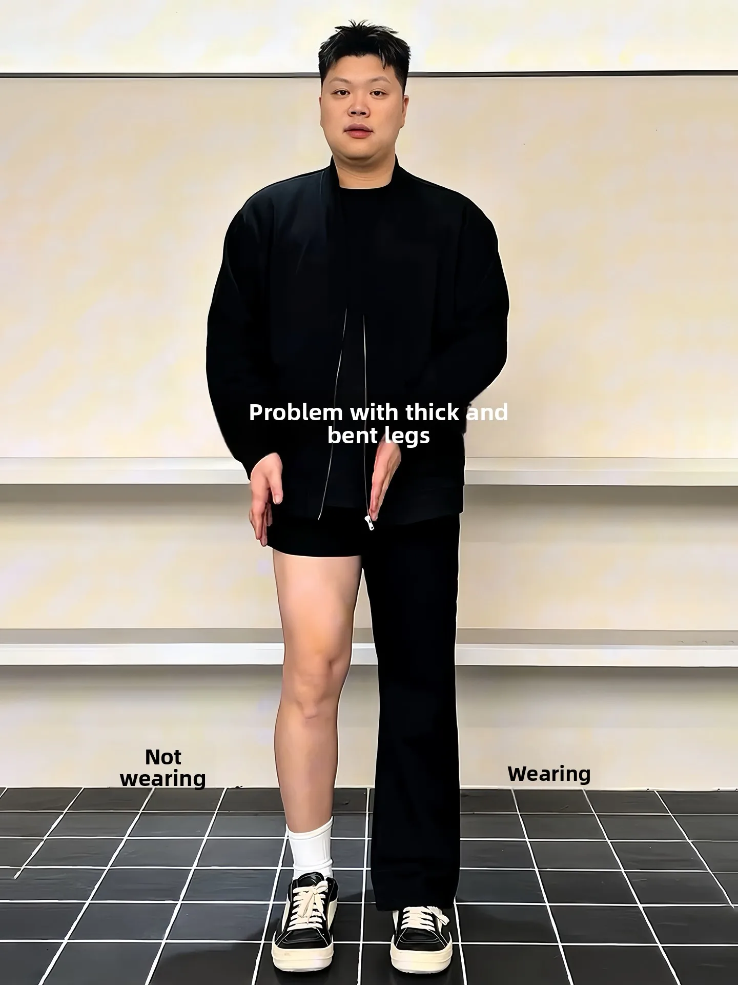 

Bla Le Blade Men's Jeans Elastic Slim Straight Leg Jeans American High Street Sle Large Butt Friendly Straight Cuff Pants