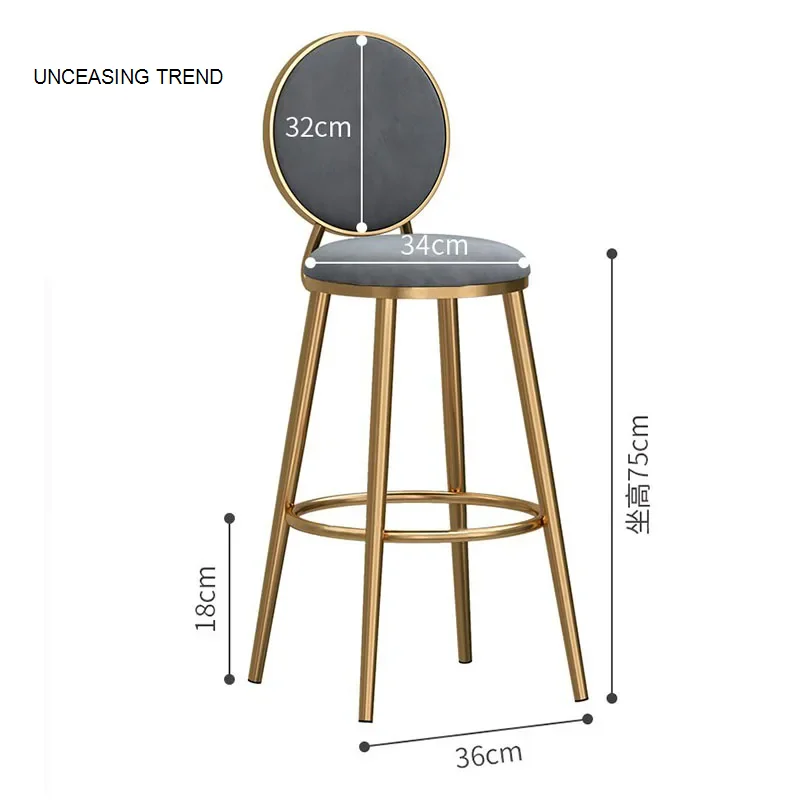 Высокие барные стулья, офисные стулья, дизайнерские Бархатные Высокие кухонные стулья, бархатная мебель