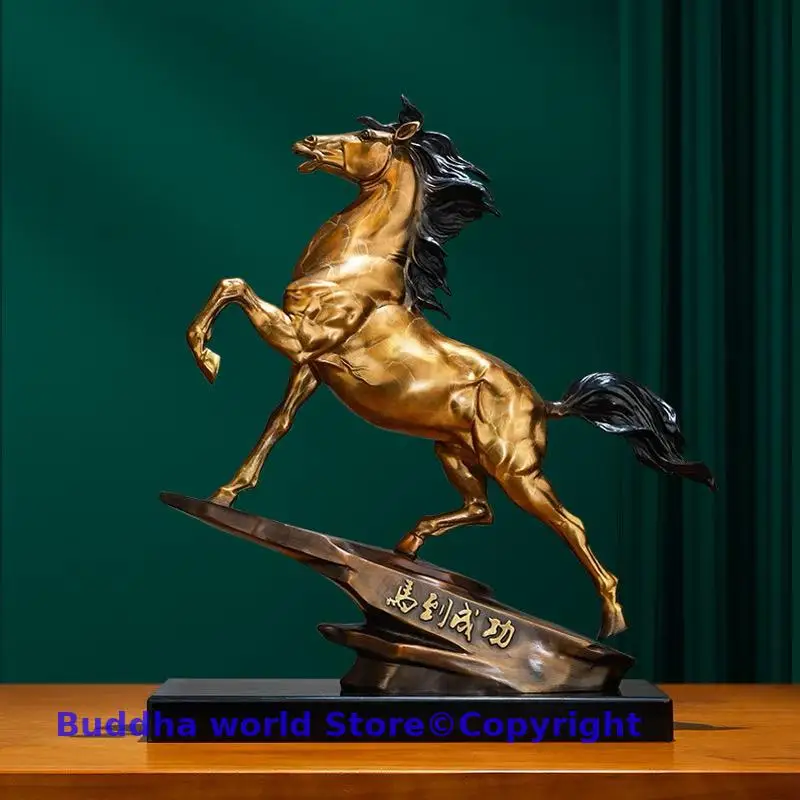 

MA DAO CHENG GONG Copper Decorative Success Statue 50%OFF GOOD Omens Home Company boss office Deco bring wealth money good luck