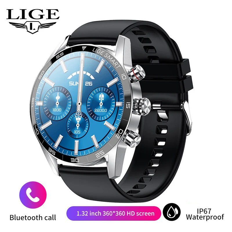 Men's Smartwatch with AMOLED Screen & Bluetooth Connection