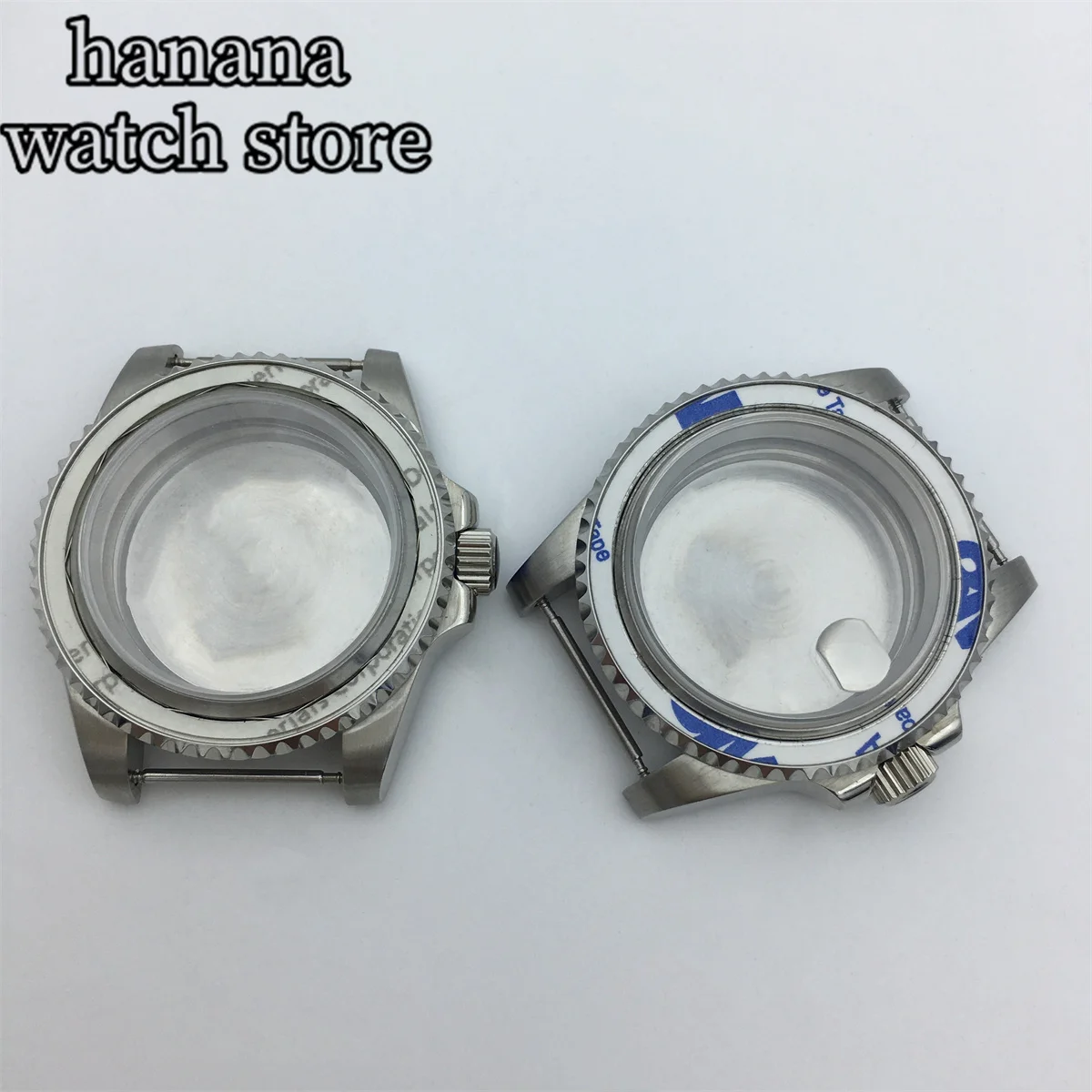 40mm case with  blue ceramic bezelle sapphire glass fit NH34 NH35 NH36 ETA2836 2824 PT5000 movement 100 meters waterproof