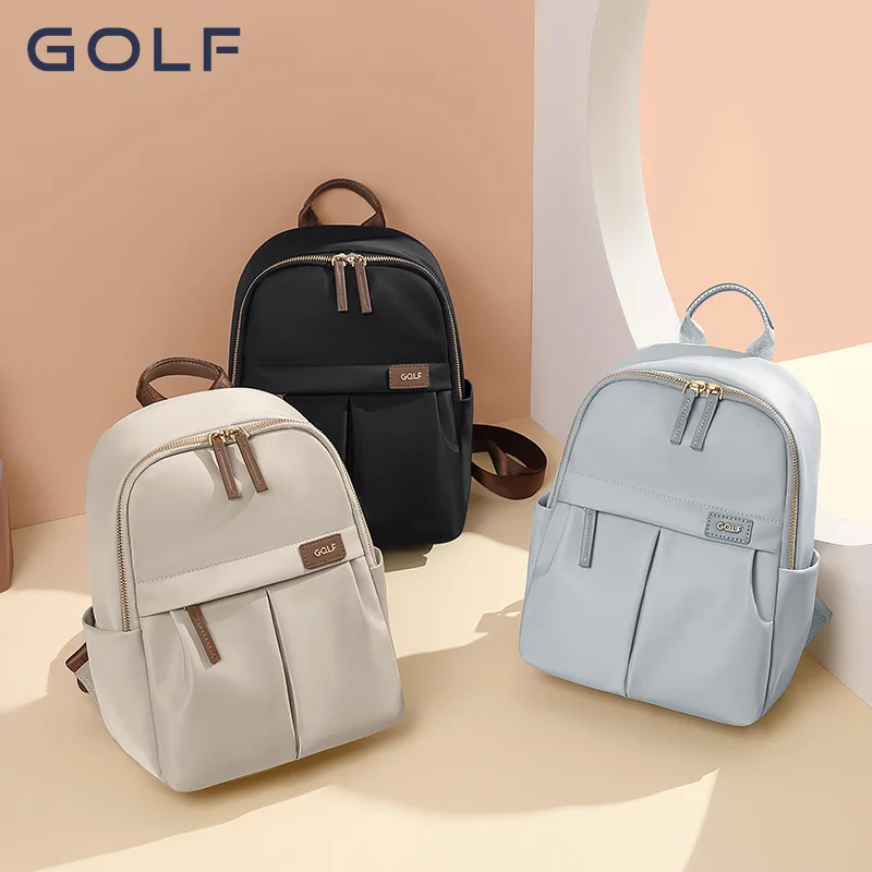 Mochila de GOLF para mujer, mochila de ordenador de viaje Simple, mochila de lona de gran capacidad para estudiantes