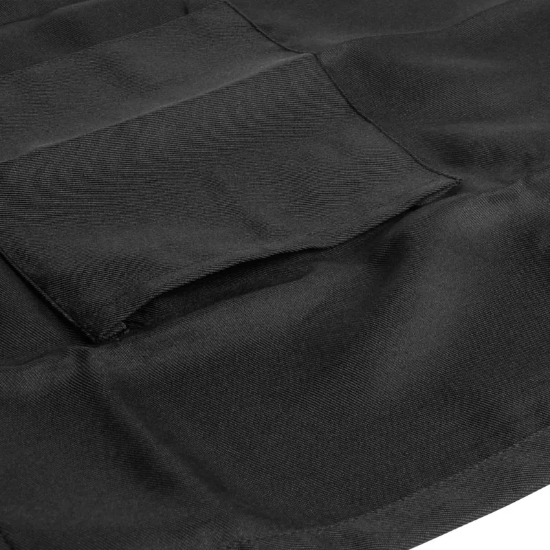 Delantal de poliéster de cintura media corta para camarera, camarero con bolsillo, cocina, cafetería, Pub, novedad de 2022