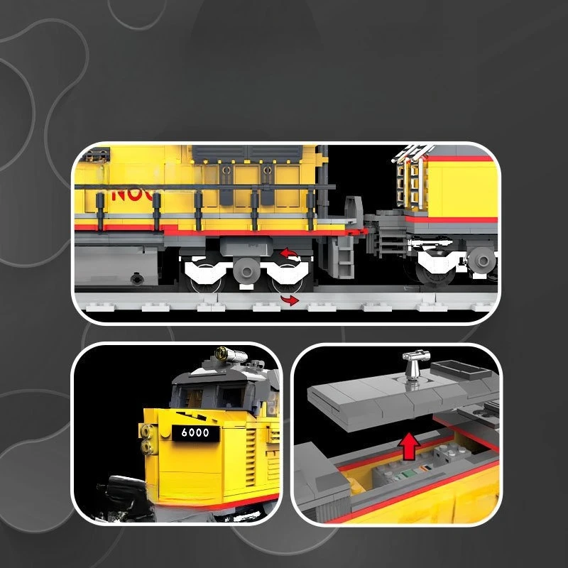 Powered Train Building Block Assembly Model, Small Particle Kit, High Difficulty Desktop Ornament CollectibleHome DecorationGift
