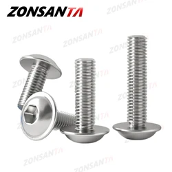 Hex Socket Allen Round Head Screws M2 M2.5 M3 M4 M5 M6 M8 304 Stainless Steel Hexagon Socket Button Head Screws With Washer Bolt