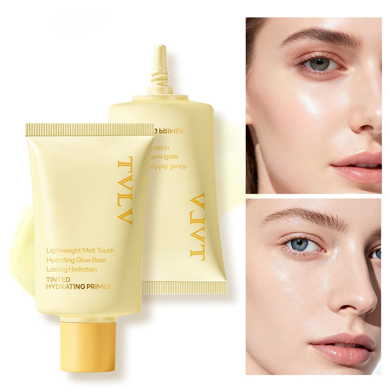 Tvlv Butter-Colored Moisturizing Makeup Primer, Hydrating Concealer, Conceals Pores, Brightens Skin Tone, Long-Lasting Makeup Base, Isolation Cream