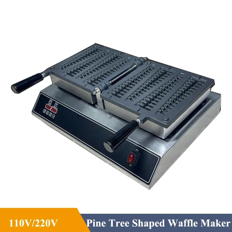 FOR 220v/110v Electric 4 Pcs Lolly Waffle Maker Leaf Waffle Baking Iron Cake Oven Pine Tree Lolly Waffle Machine