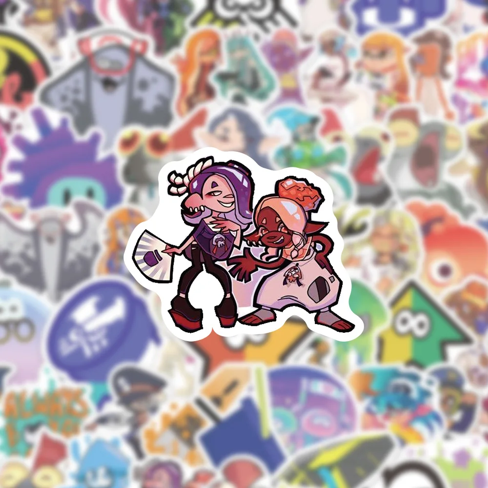 

60PCS Splatoon 3 Fun Games Anime Cartoon Stickers DIY Decoration Waterproof Mobile phone Skateboard Notebook Graffiti Toys Gifts