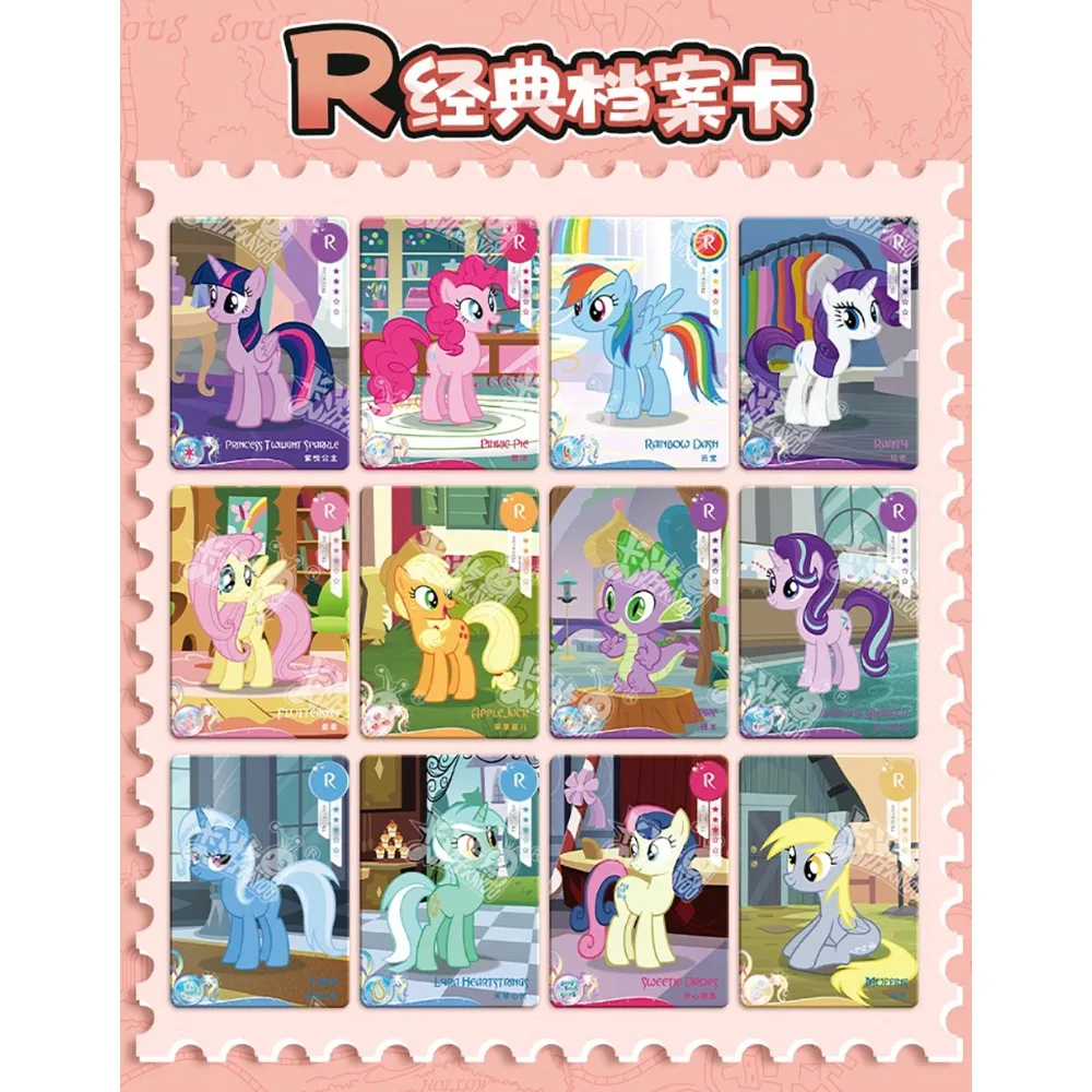 Kayou 本物のマイリトルポニーコレクションカードアメリカアニメーション素敵なフィギュア SSR UR SR 友情永遠カードおもちゃギフト