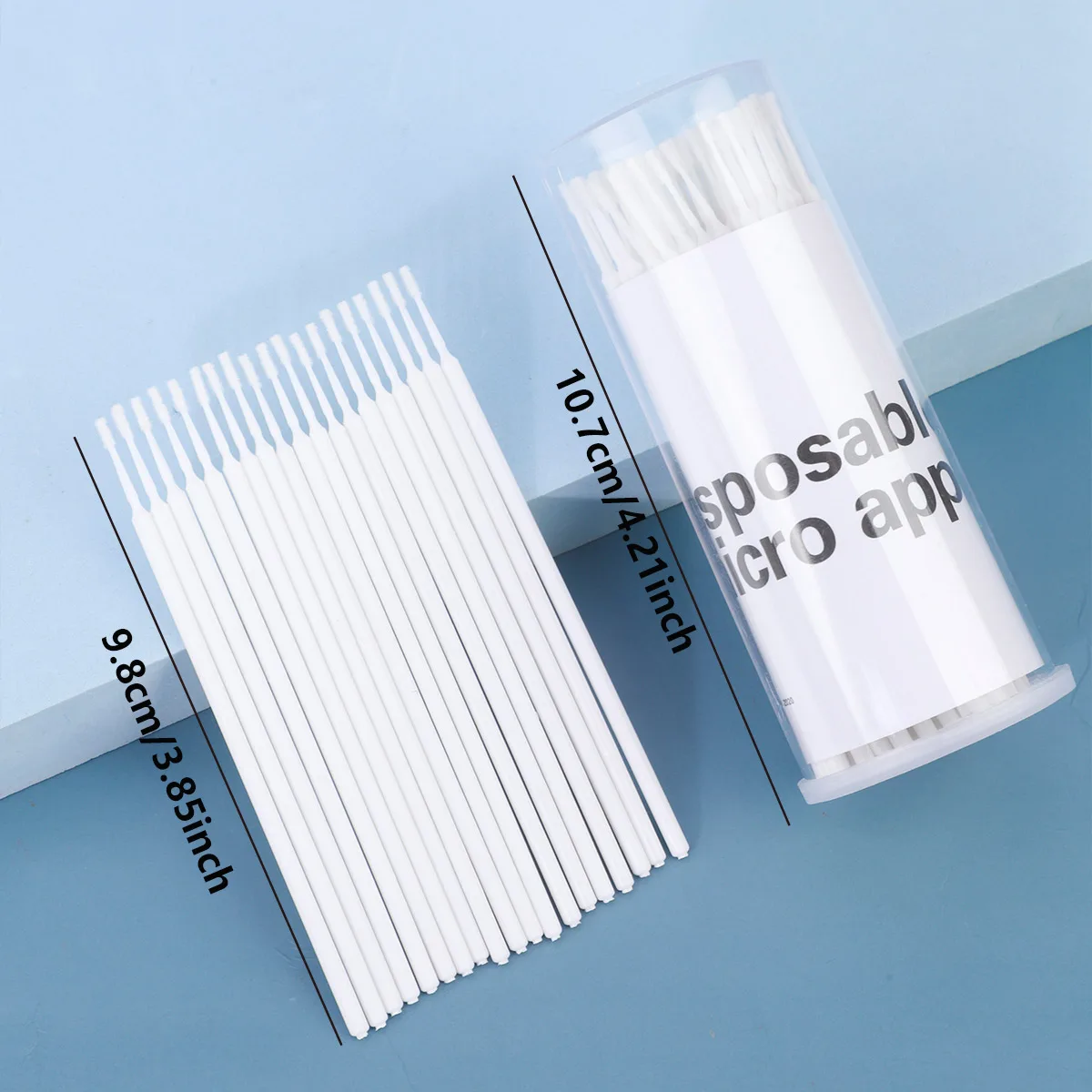 100Pcs Micro Applicator Brushes Disposable Eyelash Extension Mascara Wands Pink Dental Makeup Brush Lash Remover Tools