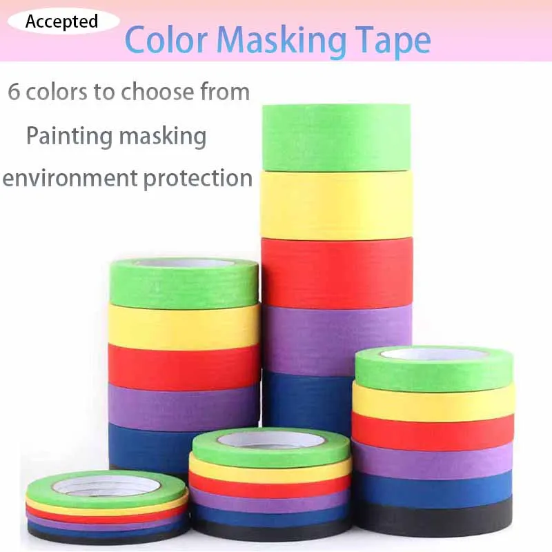 Colorful Masking Tape Decorative Tape Is Suitable For Car Spray Painting, Painting, DIY Handmade Production, And Art Students